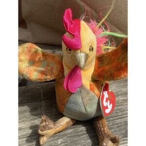 Ty Beanie Baby Chinese Zodiac Collection Rooster Colorful Adorable 2000 Vintage